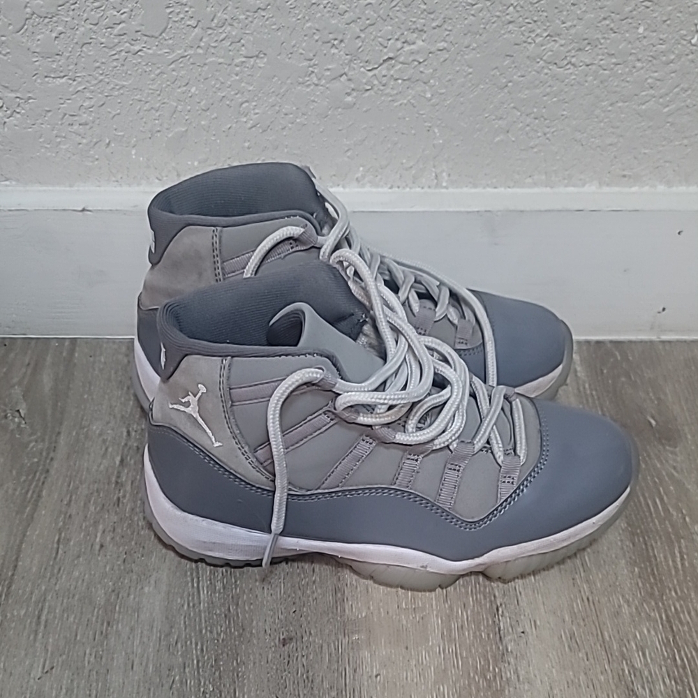 Gray and White High-Top Sneakers
